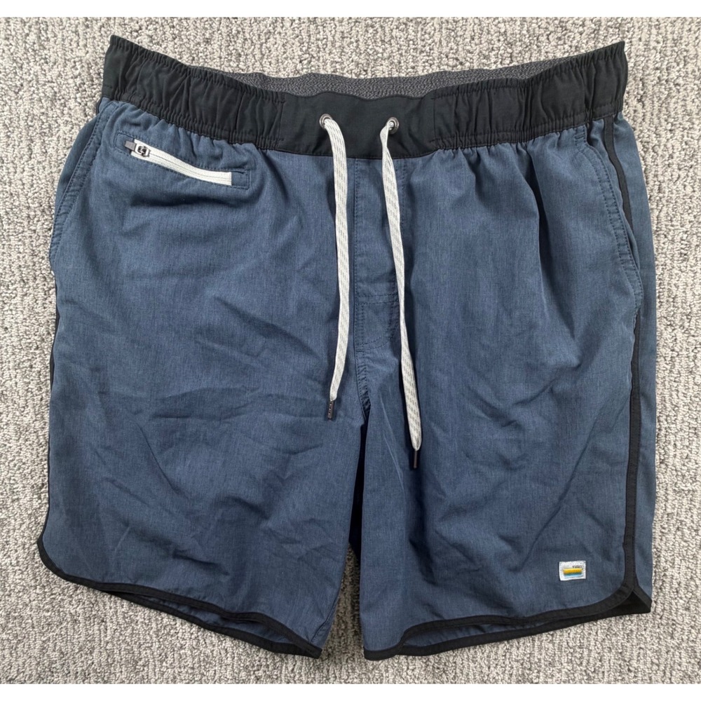 Vuori Kore Shorts Mens Medium Blue Heather Athletic Training Gym 7.5 Inseam